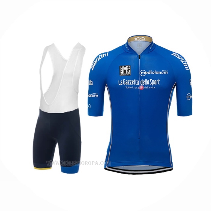 2017 Ropa Ciclismo Giro d'Italia Azul Mangas Corta y Culotte Corto